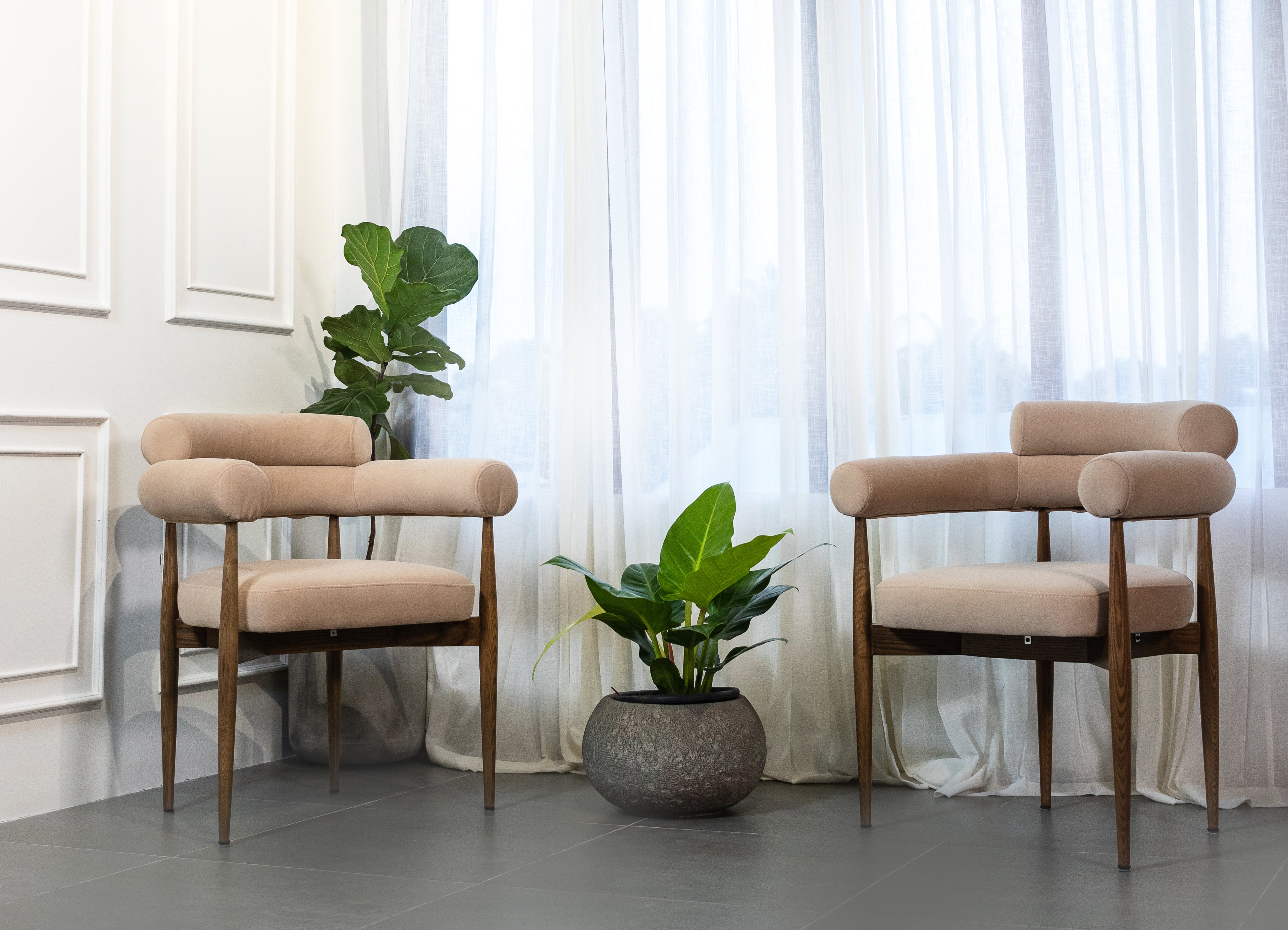 Beige dining chair